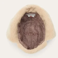Stetson Bomber Cap Calf Split Brown New