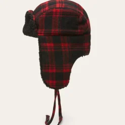 Stetson Bomber Cap Shadow Plaid Red/Black Check