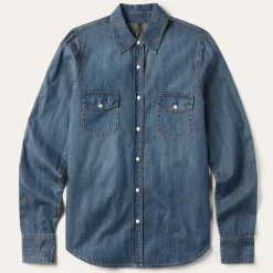 Stetson Boyfriend Fit Denim Shirt Blue Online