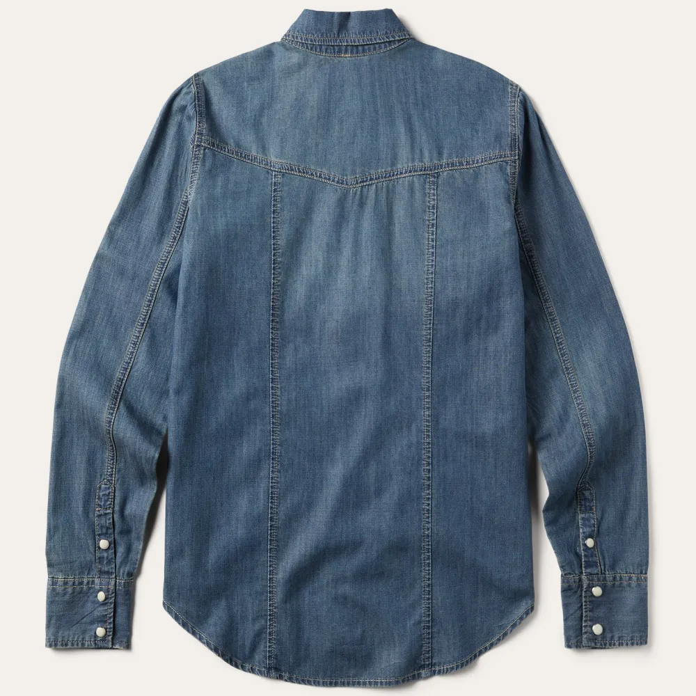 Stetson Boyfriend Fit Denim Shirt Blue Online