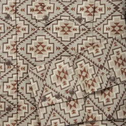 Stetson Aztec Poplin Western Shirt Brown Clearance