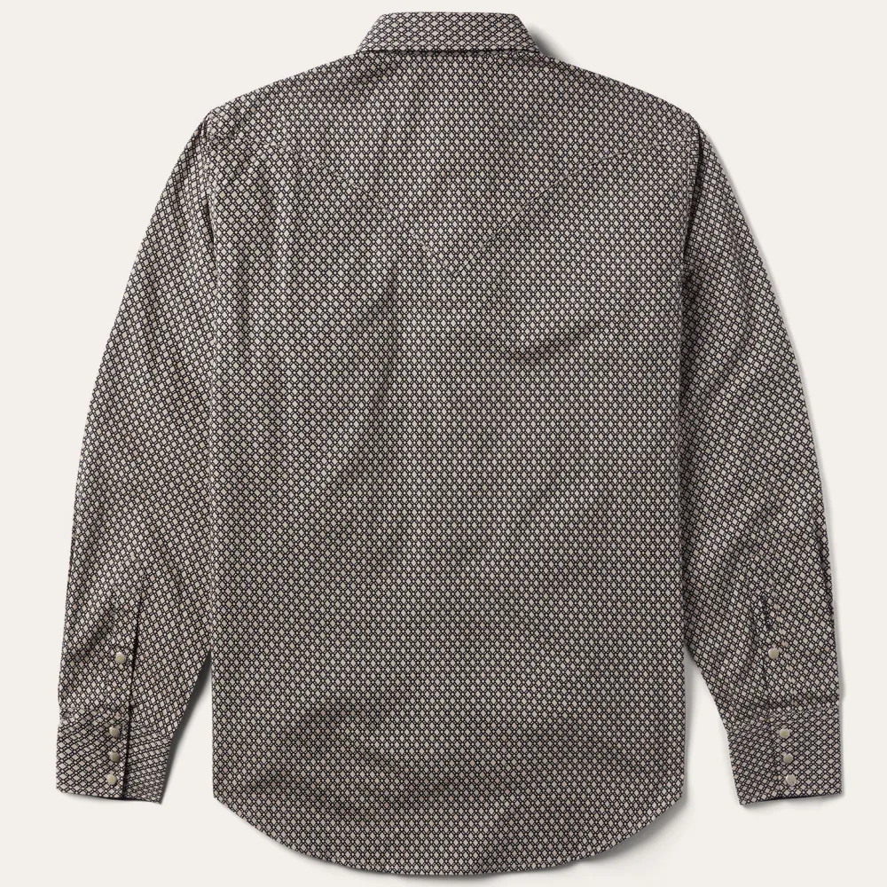 Stetson Diamond Print Western Shirt Brown Online