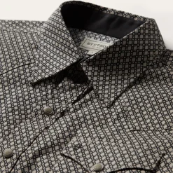 Stetson Diamond Print Western Shirt Brown Online