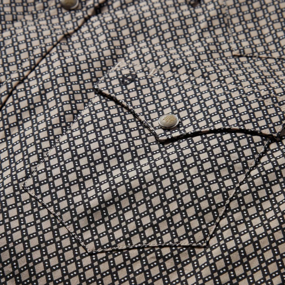 Stetson Diamond Print Western Shirt Brown Online