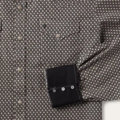 Stetson Diamond Print Western Shirt Brown Online