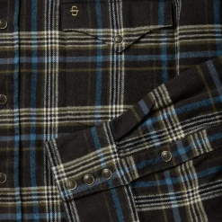 Stetson Plaid Flannel Western Shirt Brown Hot