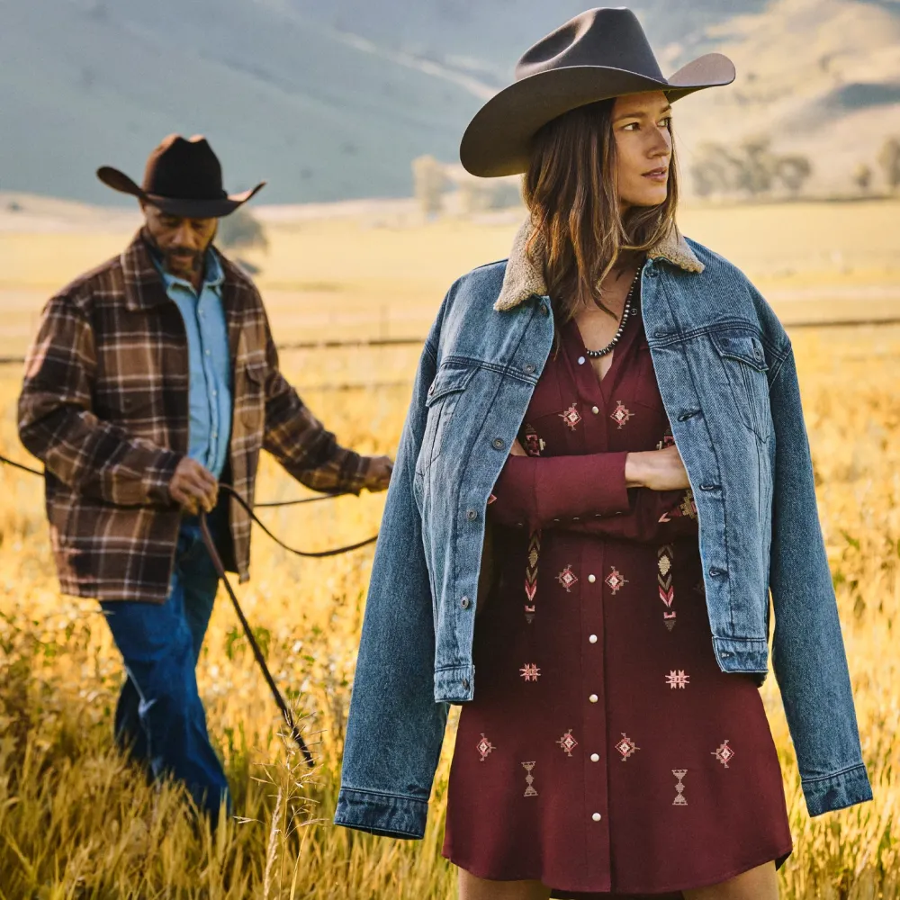 Stetson Plaid Western Coat Brown Outlet