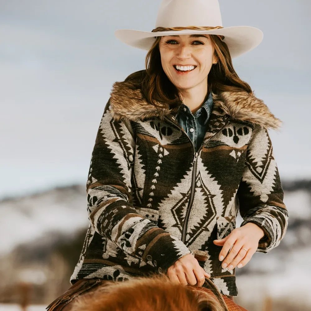 Stetson Southwestern Blanket Jacket Brown