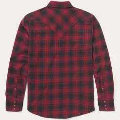 Stetson Brushed Twill Plaid Shirt Black Discount
