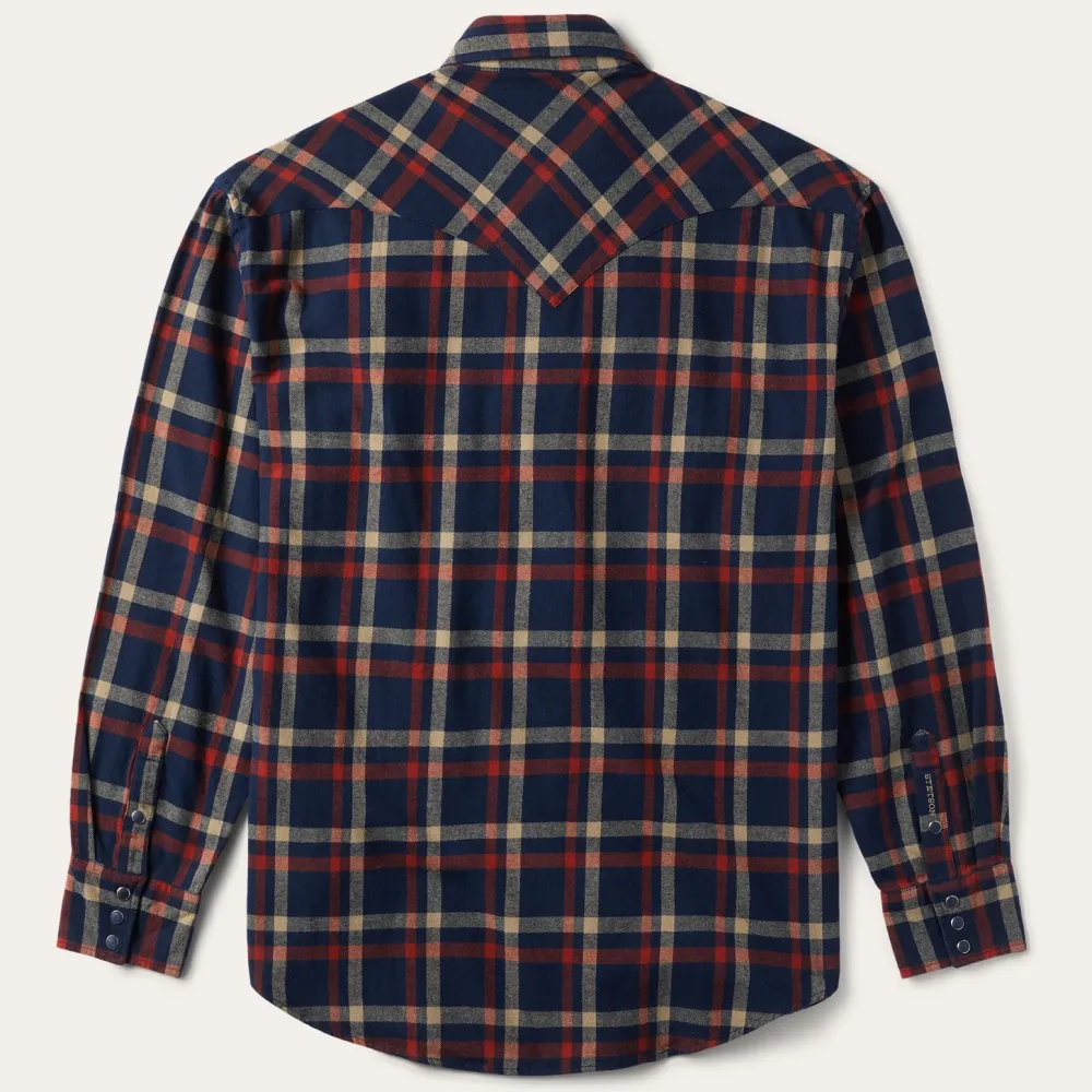 Stetson Brushed Twill Plaid Shirt Blue Online