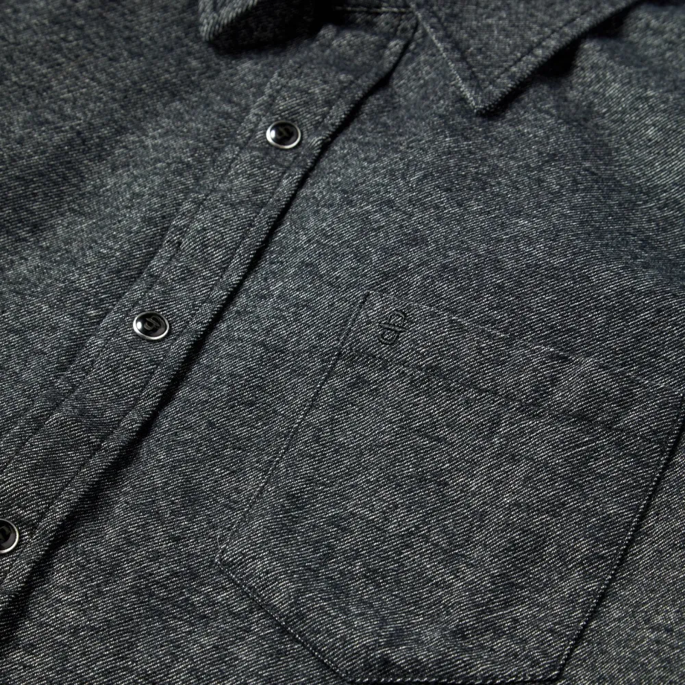 Stetson Brushed Twill Western Shirt Black Outlet
