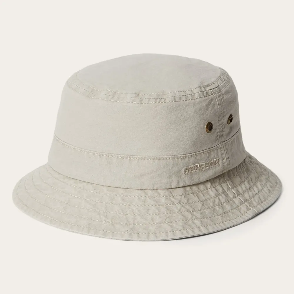 Stetson Bucket Delave Organic Cotton Off White Hot