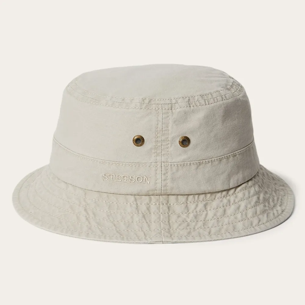 Stetson Bucket Delave Organic Cotton Off White Hot