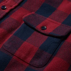 Stetson Buffalo Check Twill Shirt Red New