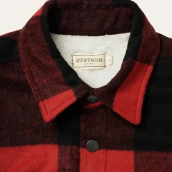 Stetson Buffalo Plaid Western Coat Red Hot
