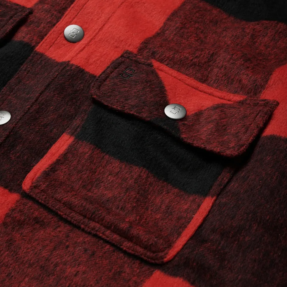 Stetson Buffalo Plaid Western Coat Red Hot