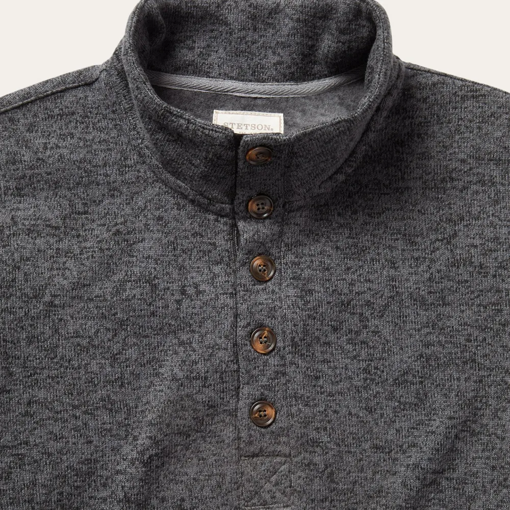 Stetson Button-Front Pullover Knit Sweater Grey Online