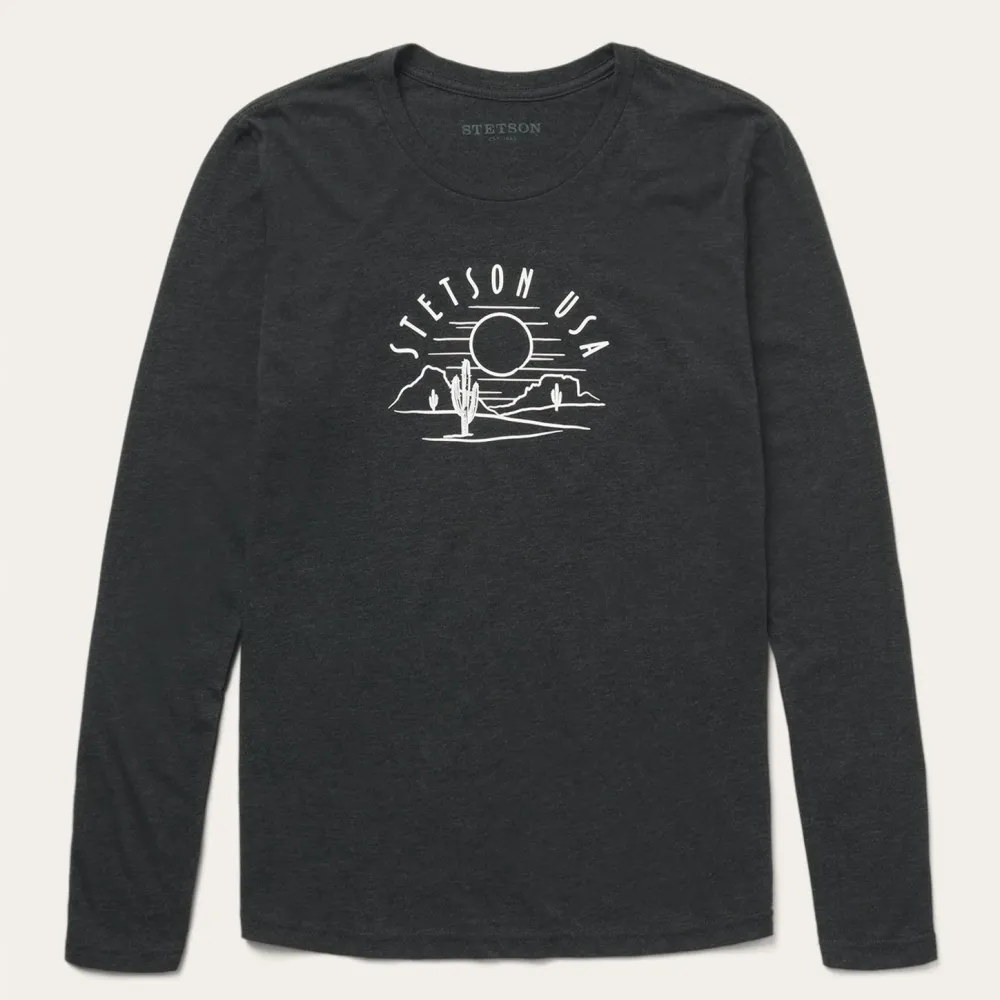 Stetson Cactus And Sunset Graphic Tee Black Outlet