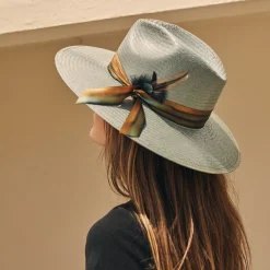 Stetson Caelus Straw Fedora Seafoam Outlet