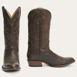Stetson Carlisle Corded Brushed Leather Boot Brown New