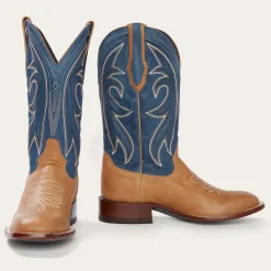 Stetson Casper Blue Matte Cowboy Boot Tan Online