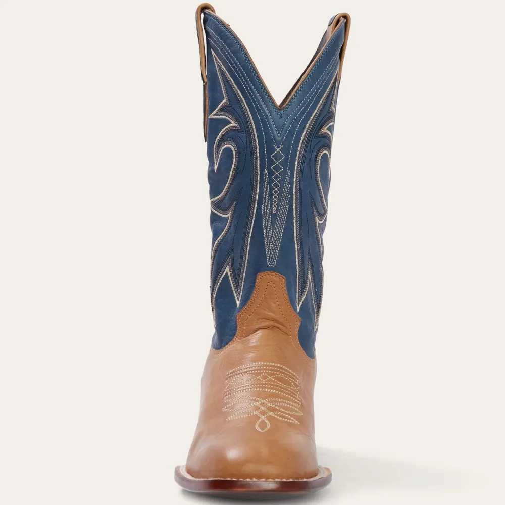 Stetson Casper Blue Matte Cowboy Boot Tan Online
