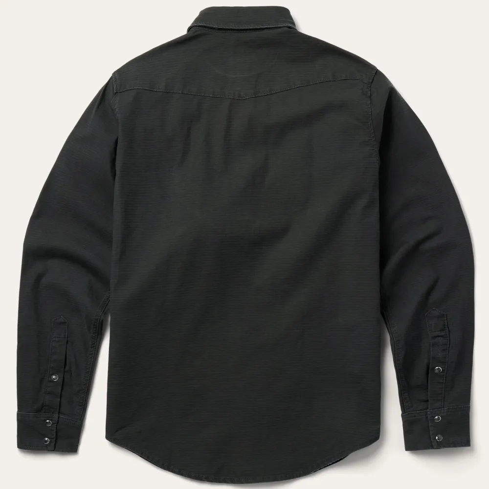 Stetson Charcoal Corded Denim Shirt Grey Sale