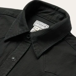 Stetson Charcoal Corded Denim Shirt Grey Sale
