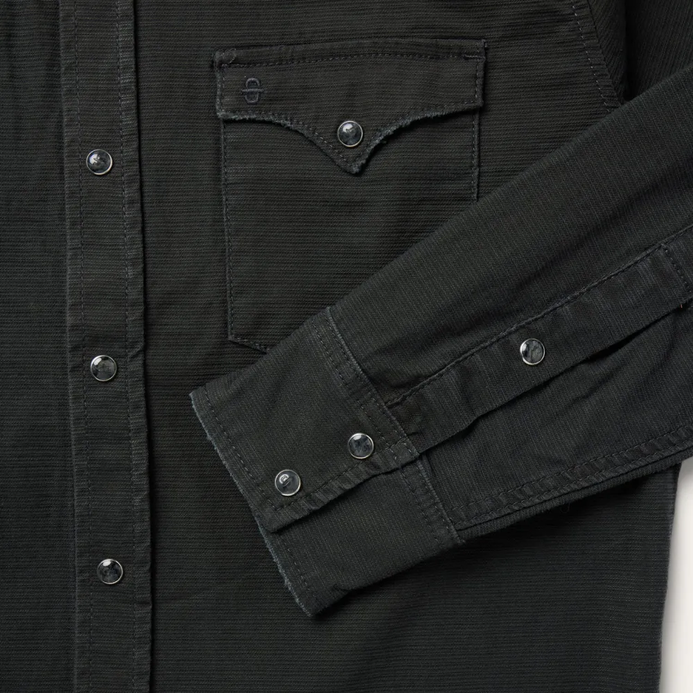 Stetson Charcoal Corded Denim Shirt Grey Sale