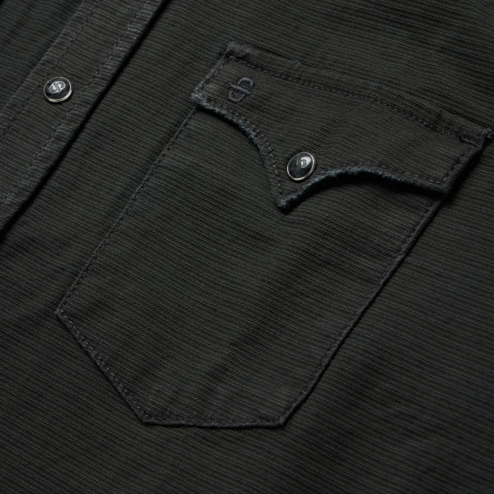Stetson Charcoal Corded Denim Shirt Grey