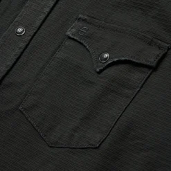 Stetson Charcoal Corded Denim Shirt Grey Discount