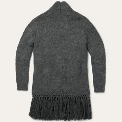 Stetson Charcoal Fringed Cardigan Grey Online