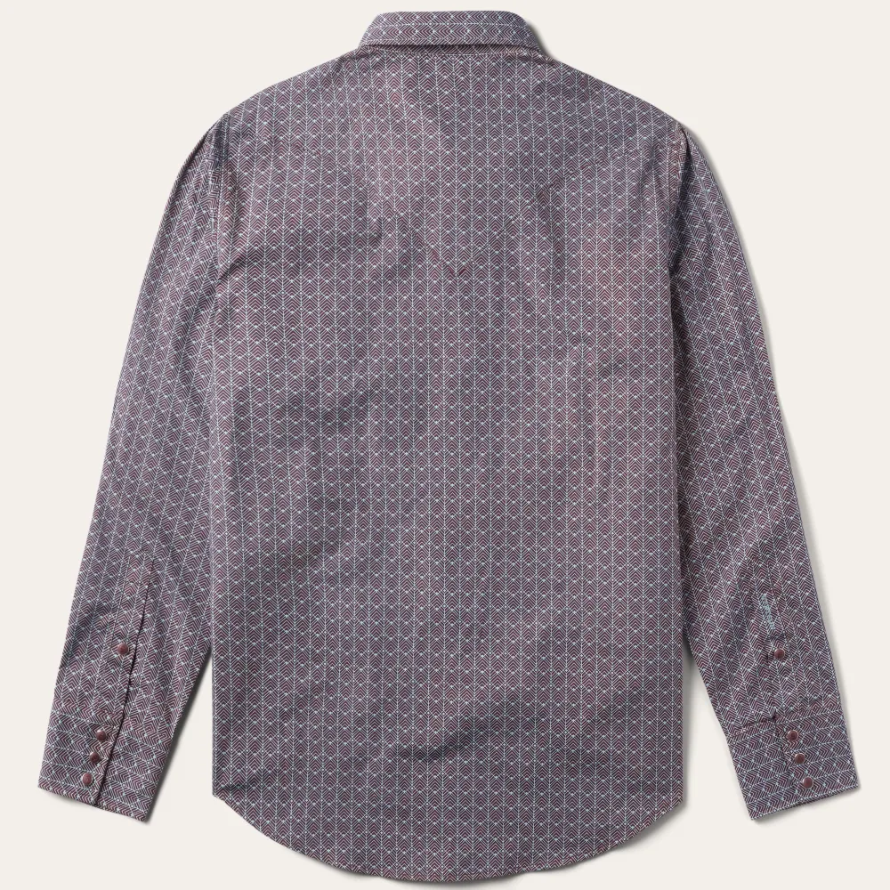 Stetson Chevron Grid Shirt Brown Best