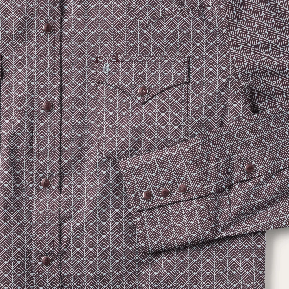 Stetson Chevron Grid Shirt Brown Best
