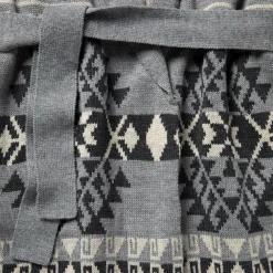 Stetson Chunky Knit Tie Sweater in Grey Discount
