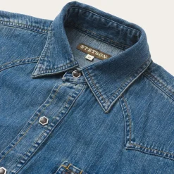 Stetson Classic Denim Shirt Blue Best