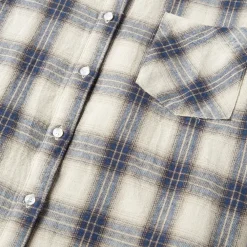 Stetson Classic Western Flannel Shirt in White Cream New
