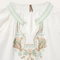 Stetson Cotton Voile Peasant Blouse White Outlet