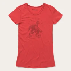 Stetson Cowgirl Graphic Tee Red Clearance
