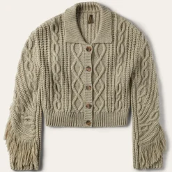 Stetson Cream Fringed Cardigan Tan