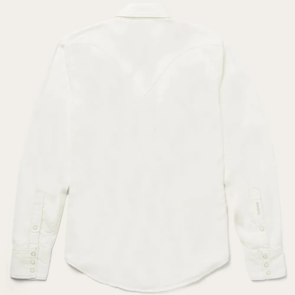 Stetson Cream Tencel Twill Shirt White Sale