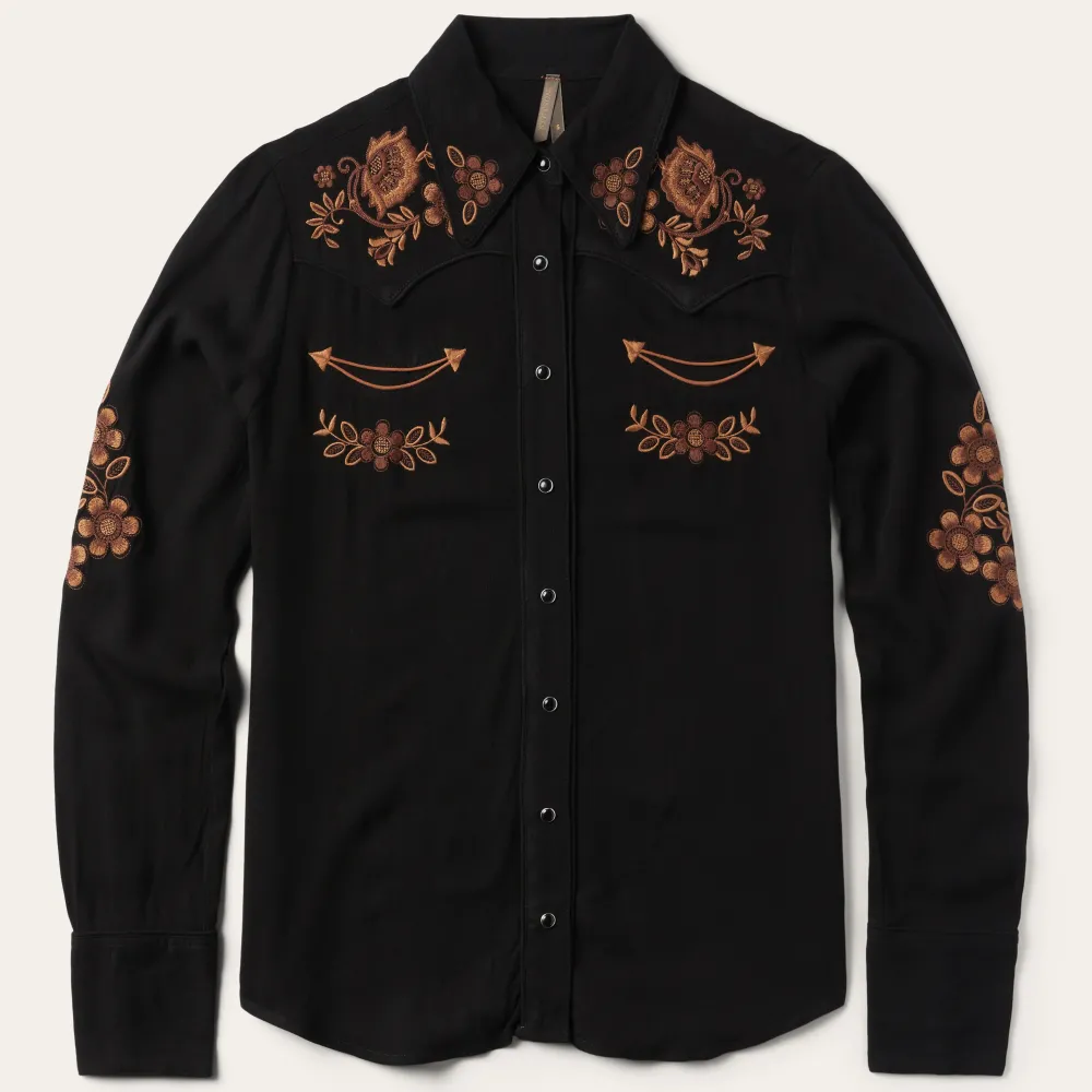 Stetson Crepe Western Blouse Black Online