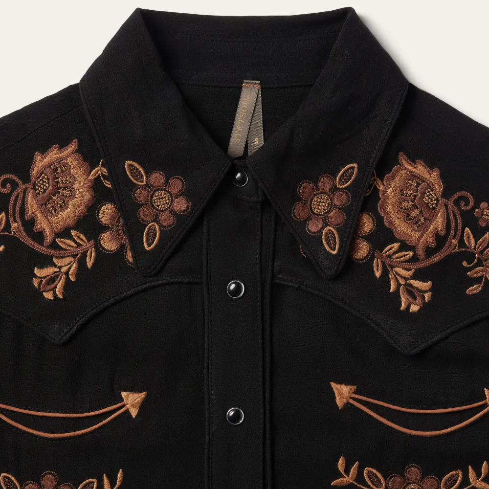Stetson Crepe Western Blouse Black Online