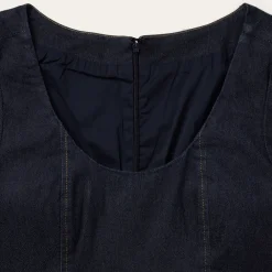 Stetson Dark Denim Dress With Contrast Top Stitching Blue Online