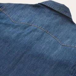 Stetson Dark Denim Snap Front Shirt Blue