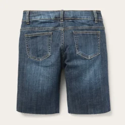 Stetson Dark Wash Denim Shorts Blue Discount