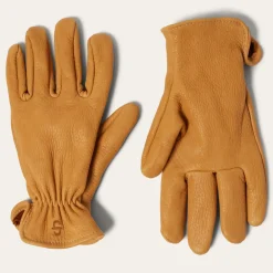 Stetson Deerskin Roper Glove - Unlined Saddle Tan New