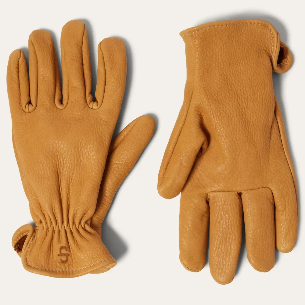 Stetson Deerskin Roper Glove - Unlined Saddle Tan New