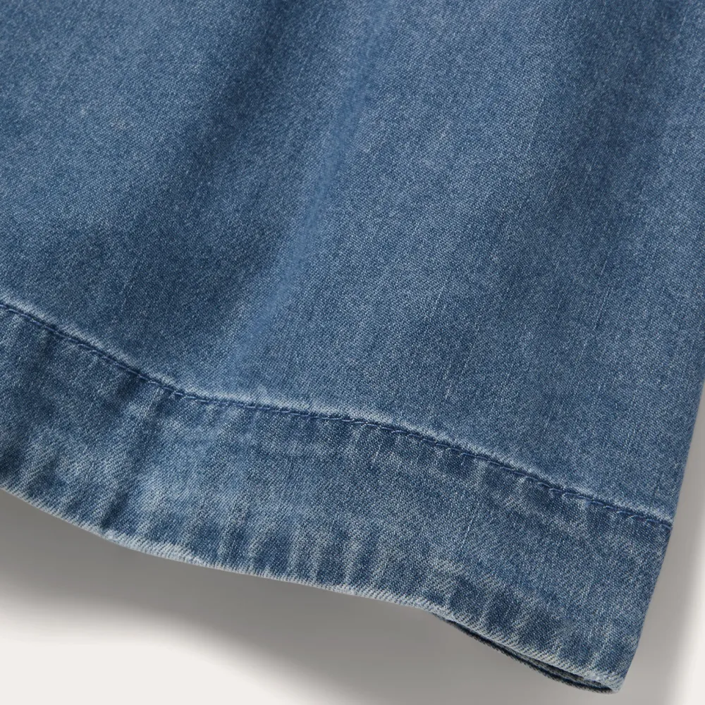 Stetson Denim Button Front Shirt Dress Blue Hot