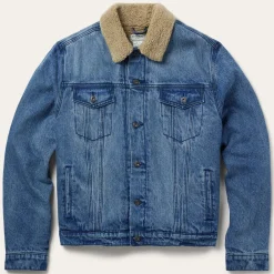 Stetson Denim Sherpa Jacket Blue Discount